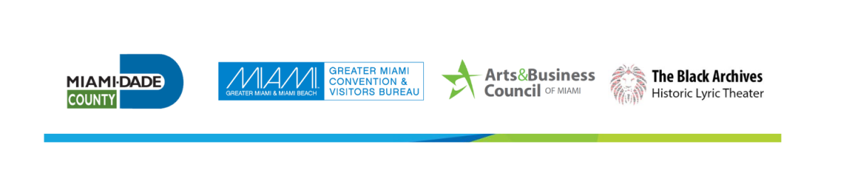 Miami-Dade County Logo,  Greater Mimi and Convention Visitors Bureau logo and Arts & Business Council of Miami logo 